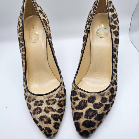 Kate Spade Leopard Print Pointed Flats – Size 8 - Picture 1 of 6